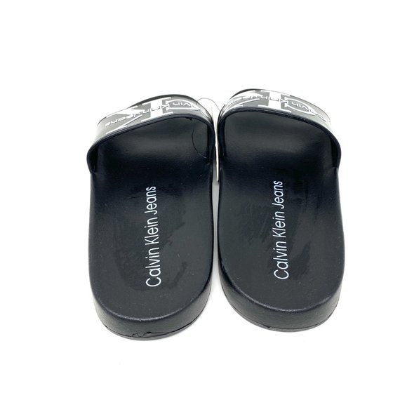 💖MEGA SALE💖Calvin Klein Men's Slide Sandal Premium Comfort Monogram Pool Black - Picture 5 of 7